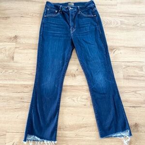 MOTHER The Insider Crop Step Fray Jeans 30